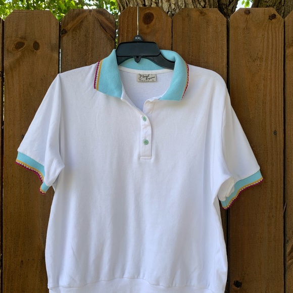 Vintage Sarah Bryson Collared T-shirt size XL Made in USA. - Picture 1 of 6